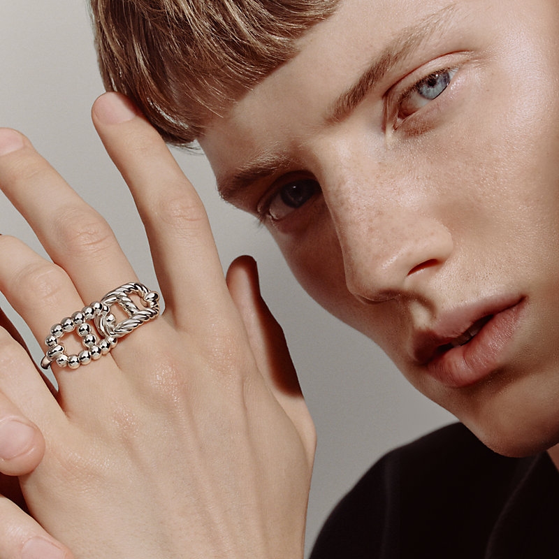 Chaine d'ancre Alea II double ring, small model | Hermès USA